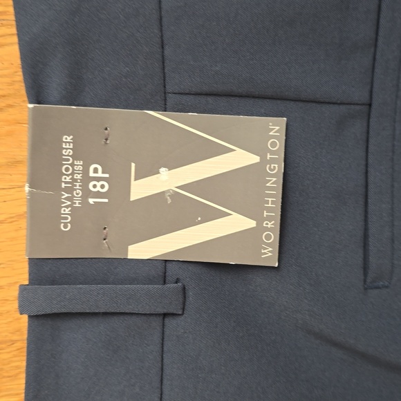 WORTHINGTON BRAND WOMEN'S PETITE PLUS SIZE BLUE DRESS PANTS TROUSERS SIZE 18P - Picture 11 of 12